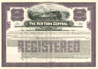 New York Central Railroad Co. - Unissued $50,000 Gold Bond
